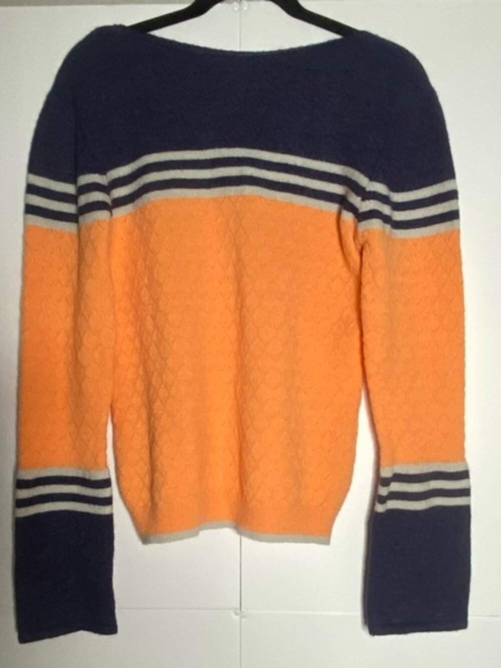 Colorblock Textured Knit Sweater | Size S